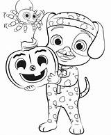 Cocomelon Coloring Pages Jj Christmas Wonder Halloween Children sketch template