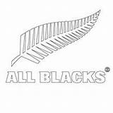 Rugby Coloring Blacks Zealand Pages Hellokids Team sketch template