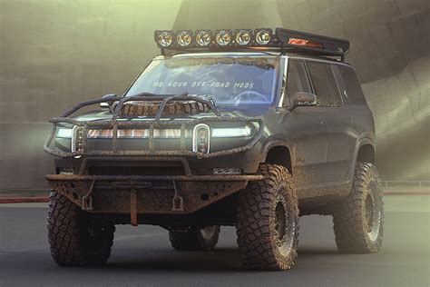 rivian r1s off road mods keep up manly appearances man