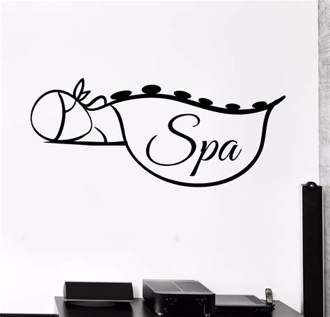 vinyl wall decal spa massage therapy woman beauty salon stickers 428ig