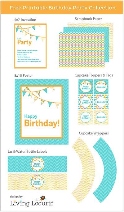 party printables celebrate collection party printables