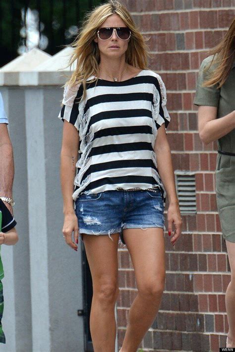 heidi klum rocks the laid back look out and about in nyc huffpost uk