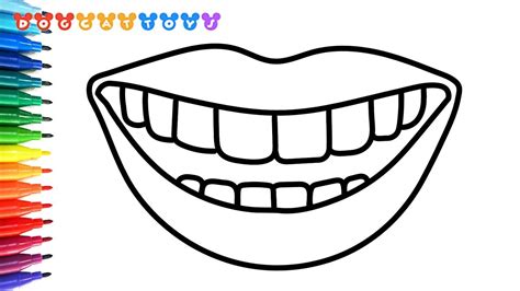 hudtopics coloring pages  mouths  teeth