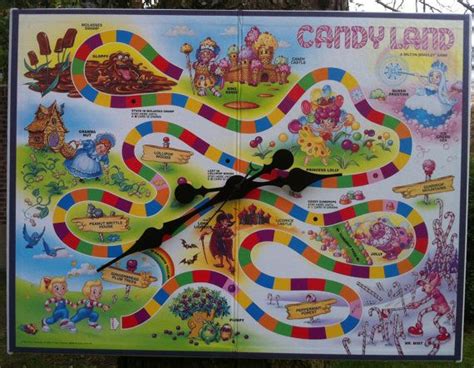 upcycled candyland board game unique wall clock etsy candyland