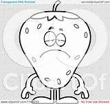 Strawberry Mascot Depressed Outlined Coloring Vector Cartoon Illustration Thoman Cory Regarding Notes Quick sketch template