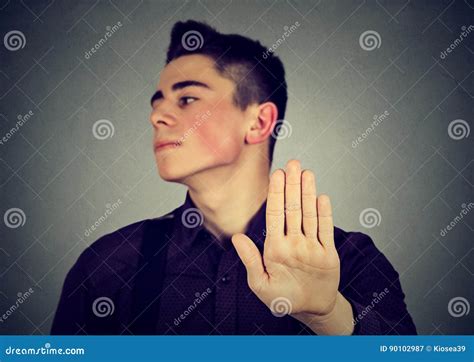 annoyed man  bad attitude giving talk  hand gesture stock image image  male