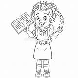 Exam Result Cartoon Girl Passed Coloring Schoolgirl Showing Kid Childish Evaluation Plus She Clipart Dreamstime Illustrations Vectors sketch template