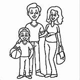 Coloring Father Mother Drawing Dad Mom Daughter Family Son Kids Clipart Pages Child Baby Cartoon Clip Clipartmag Guy Drawings Print sketch template