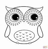 Owl Coloring Baby Pages Cute sketch template