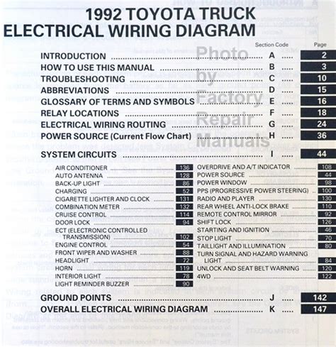 toyota pickup truck electrical wiring diagrams original factory repair manuals