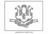 Connecticut Flag Coloring State Pages Printable North Dakota Drawing Flags Flower Categories Book Supercoloring sketch template