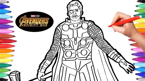 avengers infinity war thor avengers coloring pages