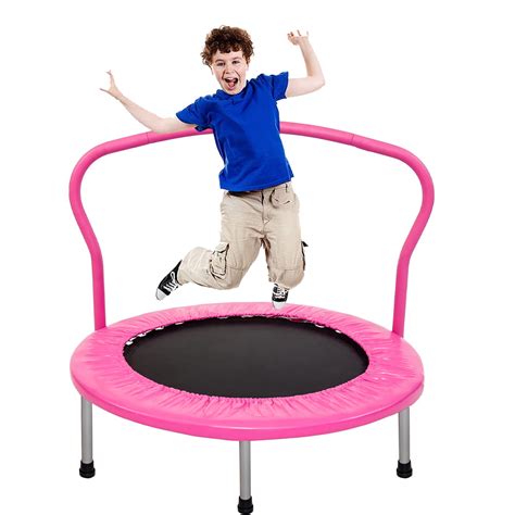 toddler trampoline  handrail  mini foldable rebounder fitness trampoline kids