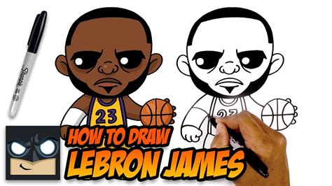 How To Draw Lebron James La Lakers Youtube