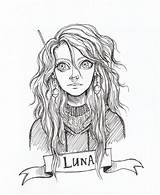 Luna Lovegood sketch template