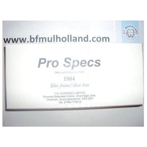 pro specs  blue frame clear lens  protective eyeware  glasses  bf