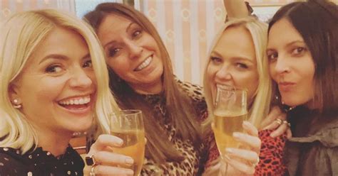 holly willoughby and emma bunton enjoy dazzling girls night out to see