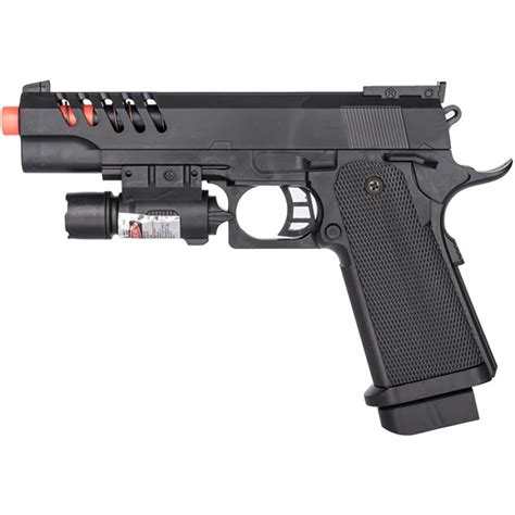 pb spring powered skeletonized airsoft pistol  laser