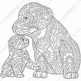Coloring Pages Dog Hard Puppy Adult Colouring Labrador Pinscher Miniature Printable Cat Mandala Zentangle Doodle Adults Getcolorings Cute Getdrawings Animal sketch template