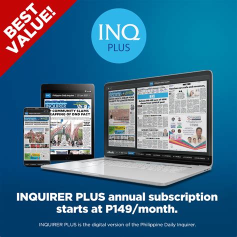 inquirer digital subscription annual inquirer shop