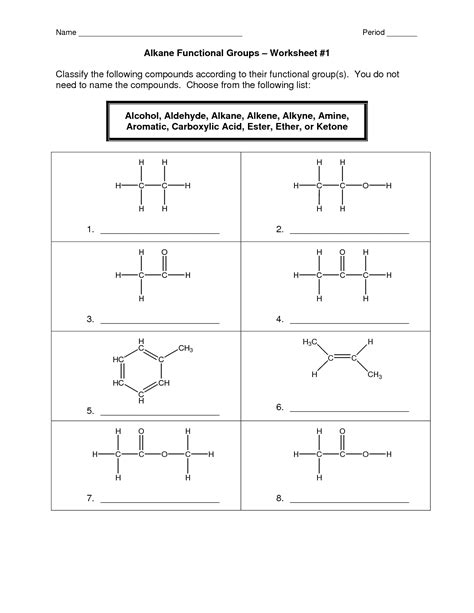 images  naming functional groups practice worksheet organic chemistry nomenclature