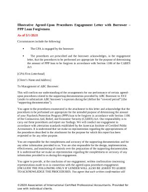 illustrative agreed  procedures engagement letter  template