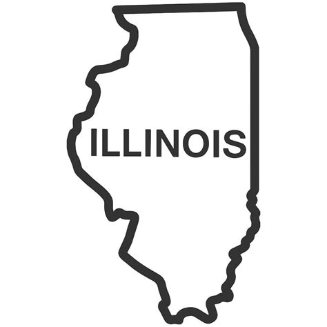 illinois state outline clipart