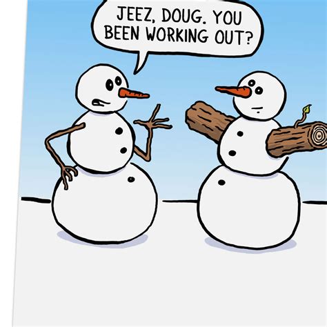 buff snowman funny christmas card greeting cards hallmark