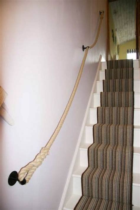rustic decor stair ropes stairs rope railing staircase decor