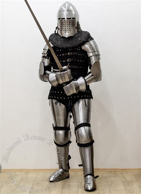 full set  knight armor footmanbuhurt medieval etsy