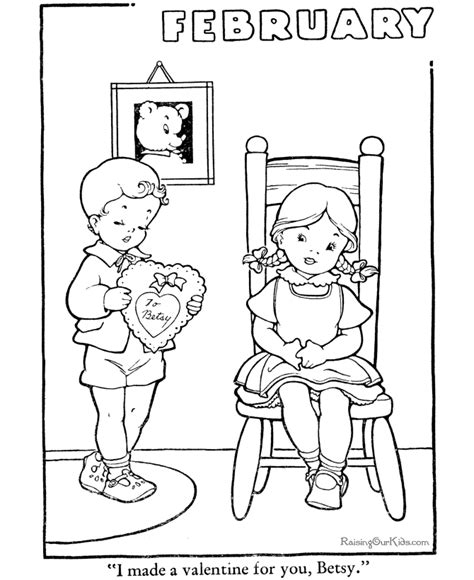 saint valentine day coloring pages