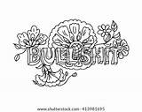 Coloring Pages Adult Bull Shit Colored Already Template sketch template