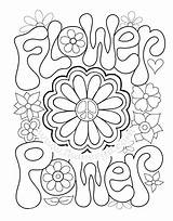 Coloring Pages 60s Flower Power Getcolorings Printable Getdrawings sketch template