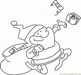 Coloring Santa Throwing Gifts Claus Pages Coloringpages101 sketch template