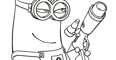 despicable  minion armed coloring page  coloring pages