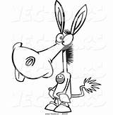 Donkey Democratic Democrat Leishman Ron Toonaday Republican Clipartmag Vecto sketch template