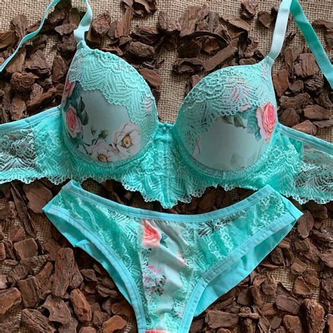 Women Lingerie Sexy Bra Panty Lingerie Verde Lingerie Azul Lingerie