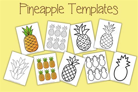 cute pineapple templates  printable cassie smallwood