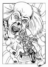 Coloring Pennywise Pages Horror Clown Scary Halloween Printable Sheets Adult Drawing Color Movie Print Adults Pdf Book Characters Getcolorings Clowns sketch template