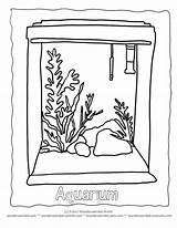 Aquarium Coloring Pages Drawing Clipart Empty Popular Printable Library Books sketch template