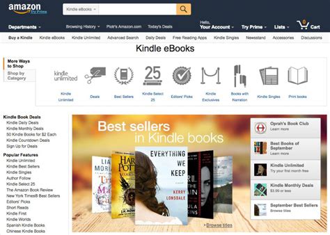 kindle store  guide  deals special sections  features