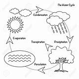 Cycle Water Drawing Simple Representation Evaporation Clipart Drawings Schematic Getdrawings Nature Collection sketch template