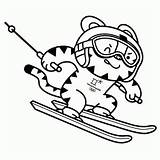 Olympische Winterspelen Pyeongchang Skien Afdaling sketch template