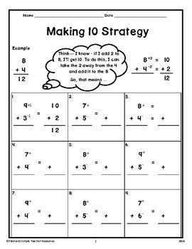 making  addition strategy  images addition