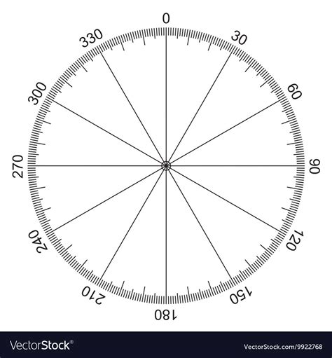 circle  degrees marked royalty  vector image
