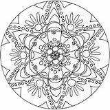 Snowflake Coloring Pages Mandala Getdrawings sketch template