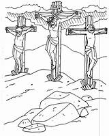 Jesus Coloring Cross Pages Bible Drawing Christ Crucified Died Drawings Crucifixion Kids Sheets Printable Color Simple Crucifix God School Crafts sketch template