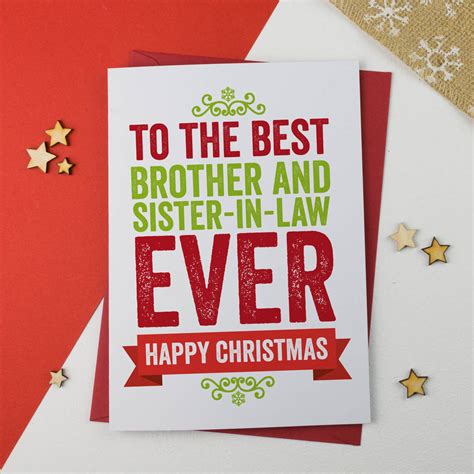 Brother And Sister In Law Christmas Card By A Is For Alphabet