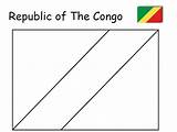 Congo Flag Coloring Republic Geography sketch template