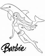 Coloring Barbie Pages Dolphin Swimming Print Topcoloringpages Mouse Girls Logo sketch template